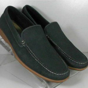 Johnston & Murphy Men's Shoes Size 10 M Navy Leather Slip On Loafers